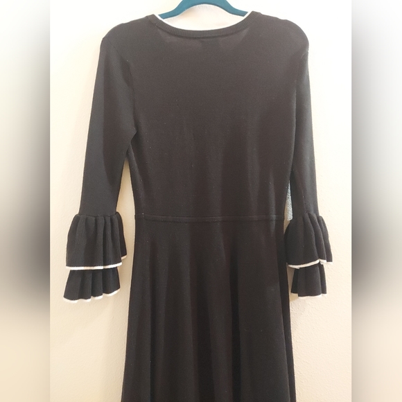 Vince Camuto Fit and Flare Ruffle Sleeve Sweater Dress, Size S - Picture 8 of 10
